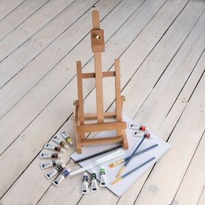 NEW Royal Langnickel Acrylic Paint Set EASEL Art Box Brush Organizer Travel Case